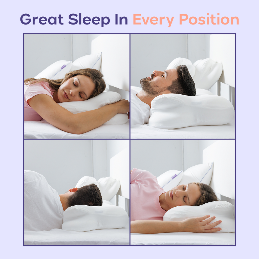 Cloud Memory Foam Pillow with Free Pillowcase – Breathable Neck Support for Side, Back & Combination Sleepers