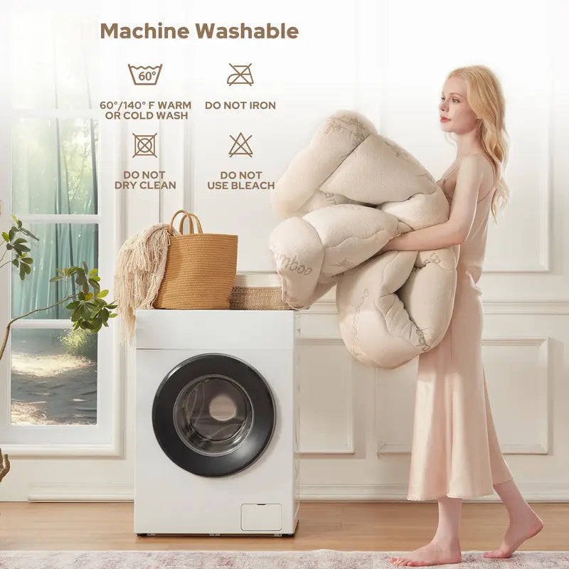 Bamboo Viscose Pillow Top Mattress Topper – Cooling & Plush Comfort with Deep Pocket Fit (6”–18”)